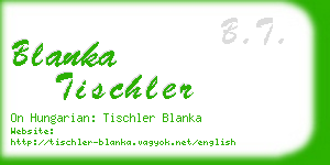 blanka tischler business card